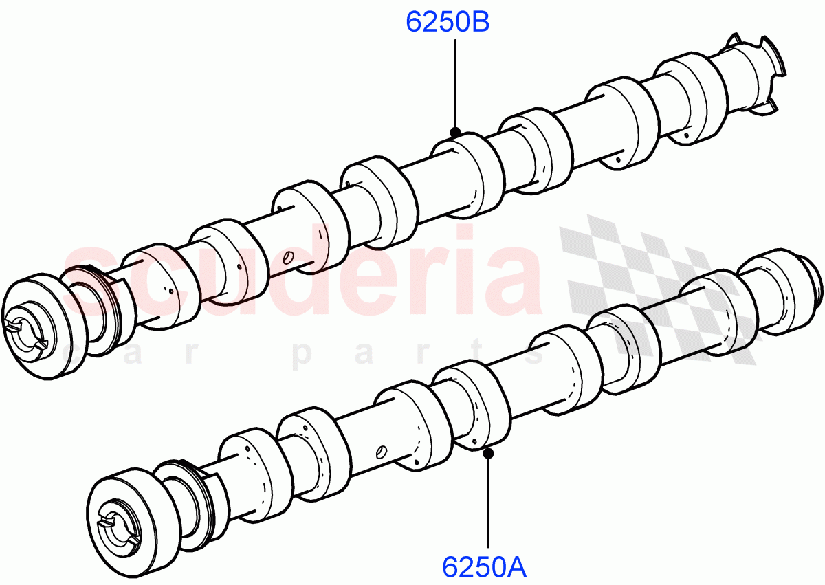 Camshaft(3.6L V8 32V DOHC EFi Diesel Lion)((V)FROMAA000001) of Land Rover Land Rover Range Rover (2010-2012) [3.6 V8 32V DOHC EFI Diesel]