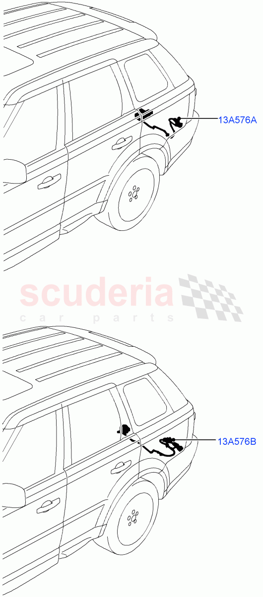 Electrical Wiring - Body And Rear(Towing)((V)TO9A999999) of Land Rover Land Rover Range Rover Sport (2005-2009) [4.4 AJ Petrol V8]