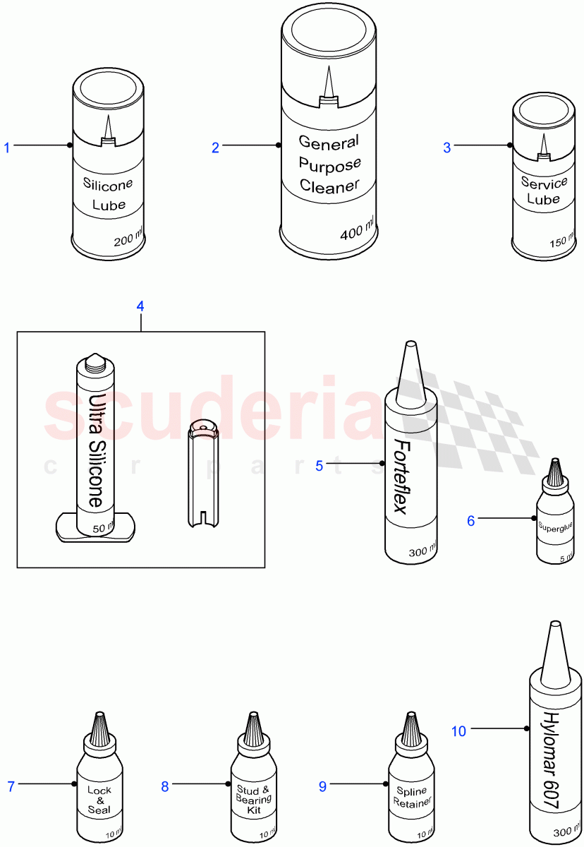 Sealing Compounds And Adhesives((V)FROM7A000001) of Land Rover Land Rover Defender (2007-2016)