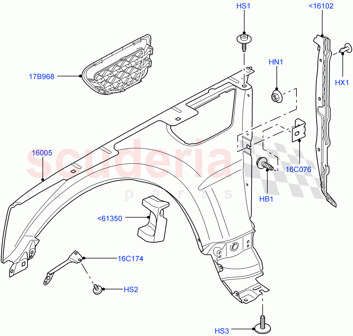 Dash Panel And Front Fenders((V)TO9A999999) of Land Rover Land Rover Range Rover Sport (2005-2009) [4.2 Petrol V8 Supercharged]