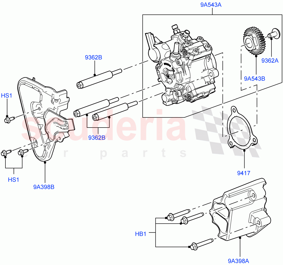 Fuel Injection Pump - Diesel(3.6L V8 32V DOHC EFi Diesel Lion)((V)FROMAA000001) of Land Rover Land Rover Range Rover Sport (2010-2013) [3.6 V8 32V DOHC EFI Diesel]