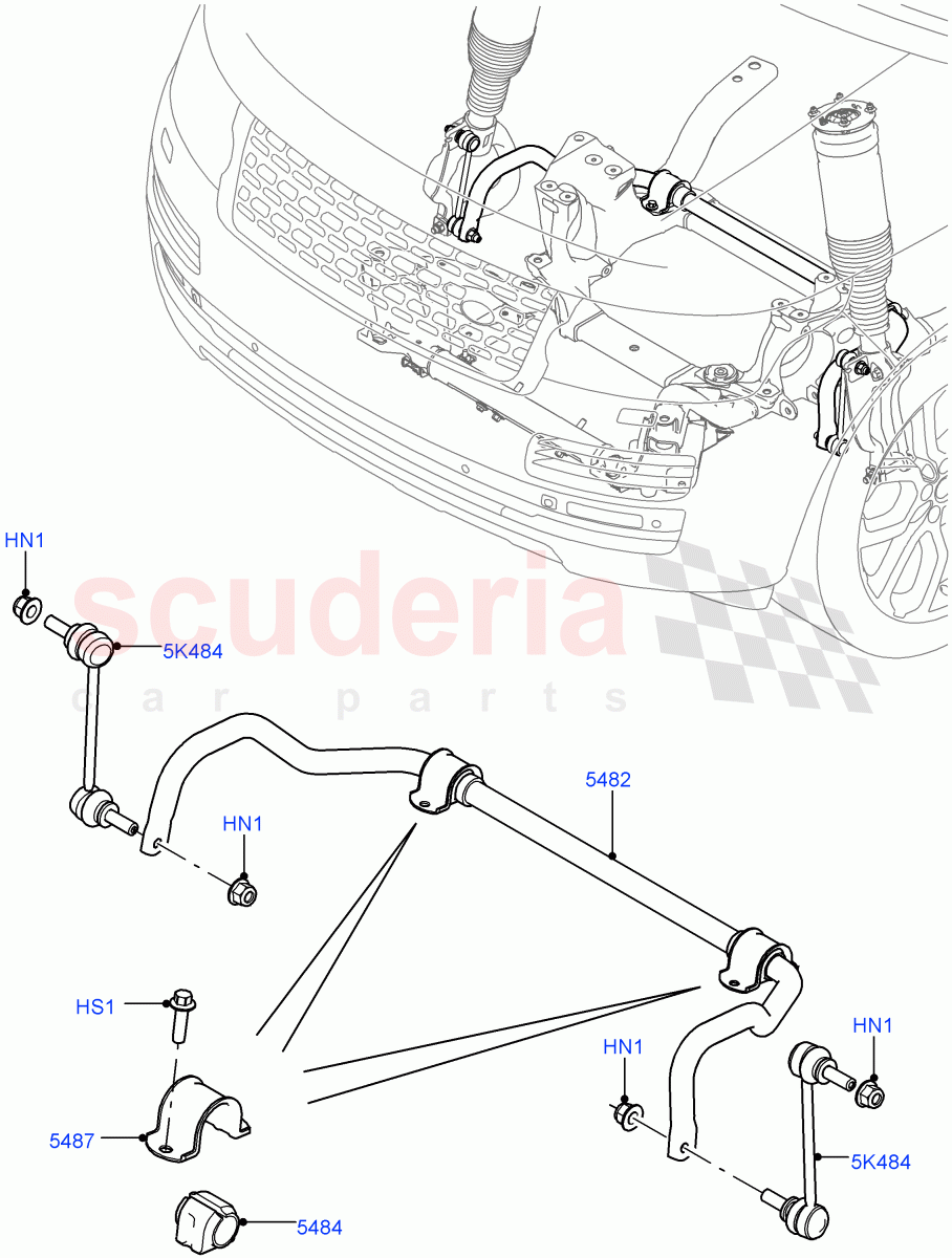 Front Cross Member & Stabilizer Bar of Land Rover Land Rover Range Rover (2012-2021) [3.0 DOHC GDI SC V6 Petrol]