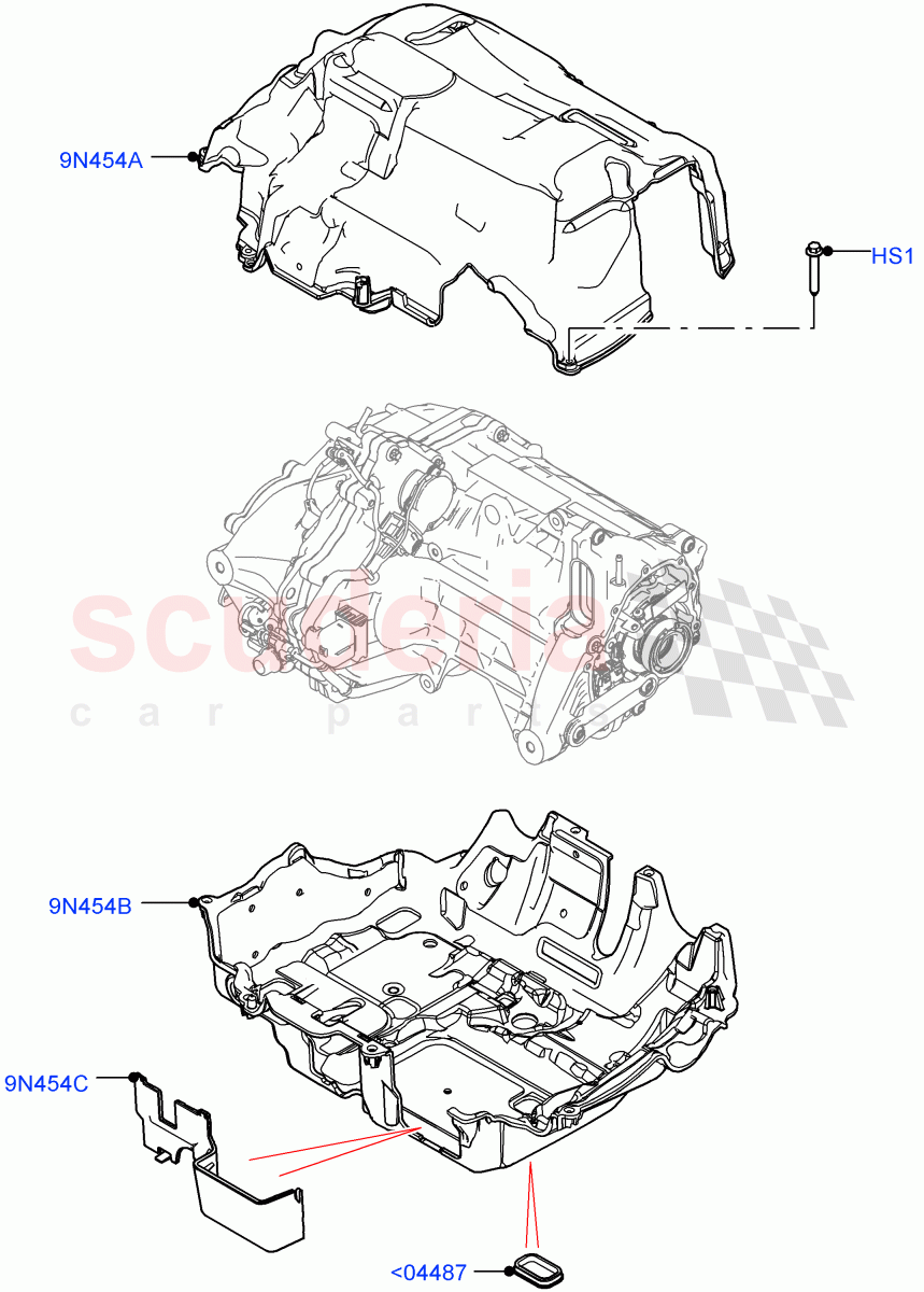 Rear Electric Drive Unit(Heatshields)(1.5L AJ20P3 Petrol High PHEV,Halewood (UK),All Wheel Drive)((V)FROMLH000001) of Land Rover Land Rover Discovery Sport (2015+) [2.0 Turbo Diesel AJ21D4]