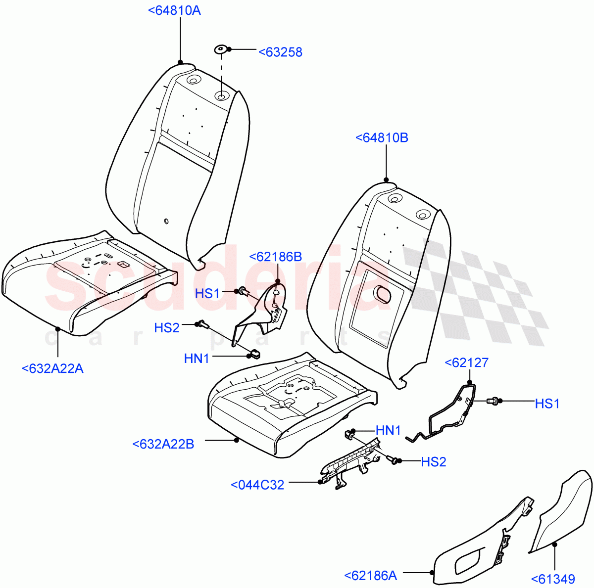 Front Seat Pads/Valances & Heating(Pads/Valances)(Changsu (China)) of Land Rover Land Rover Range Rover Evoque (2019+) [2.0 Turbo Petrol AJ200P]