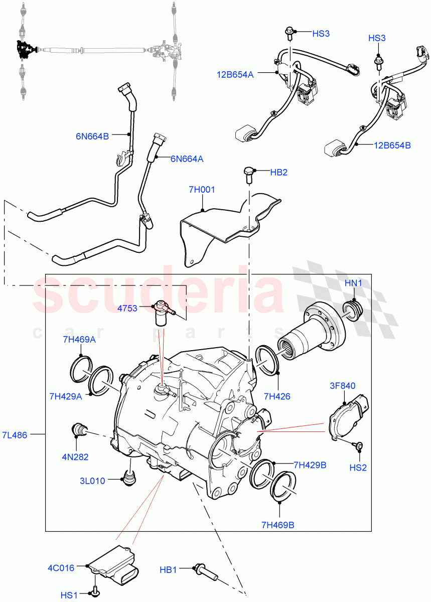 Front Axle Case(Halewood (UK),All Wheel Drive,Less Electric Engine Battery,Electric Engine Battery-MHEV) of Land Rover Land Rover Range Rover Evoque (2019+) [2.0 Turbo Petrol AJ200P]