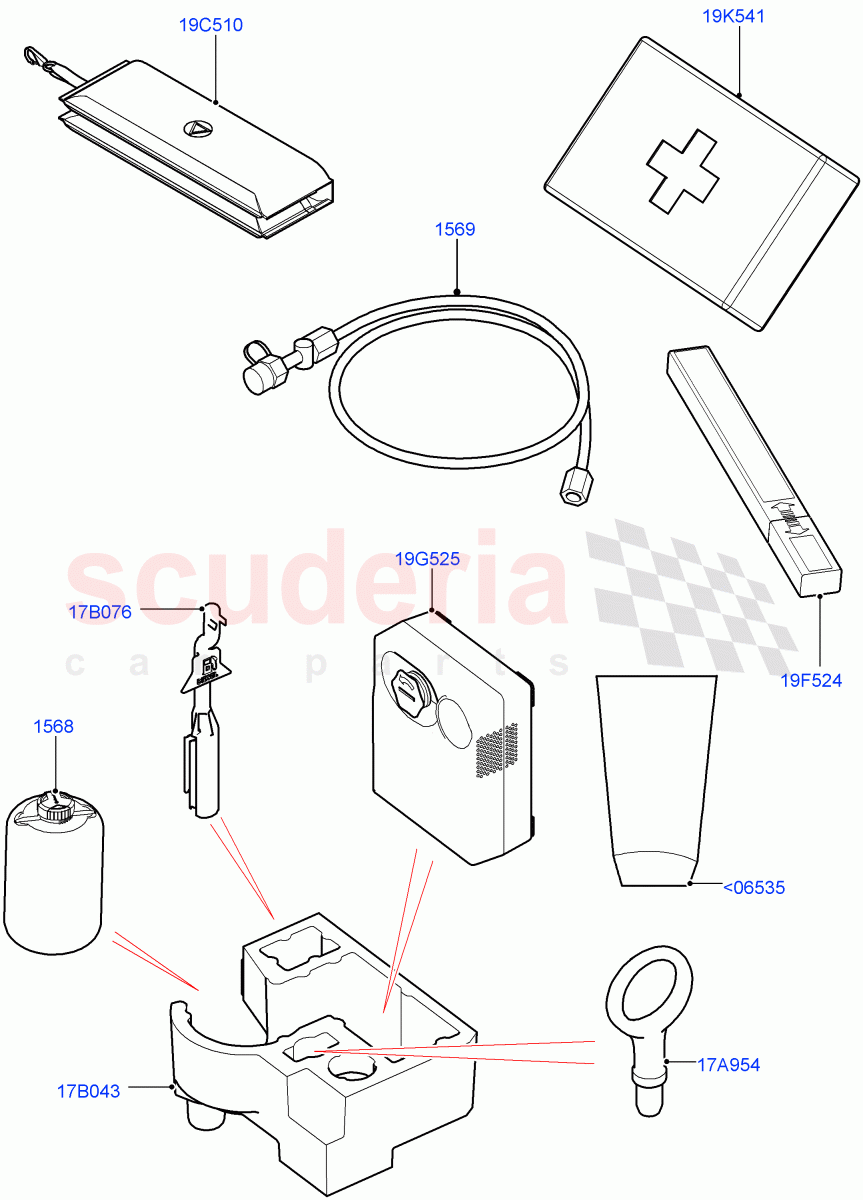 Emergency And Safety Equipment(Factory Fitted, Nitra Plant Build)((V)FROMK2000001) of Land Rover Land Rover Discovery 5 (2017+) [3.0 I6 Turbo Diesel AJ20D6]