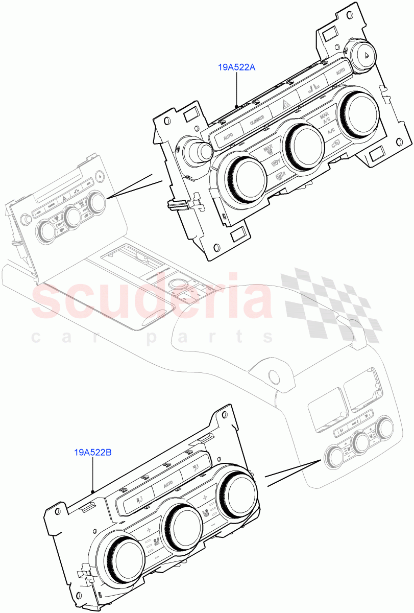 Heater & Air Conditioning Controls((V)TOHA999999) of Land Rover Land Rover Range Rover (2012-2021) [5.0 OHC SGDI NA V8 Petrol]