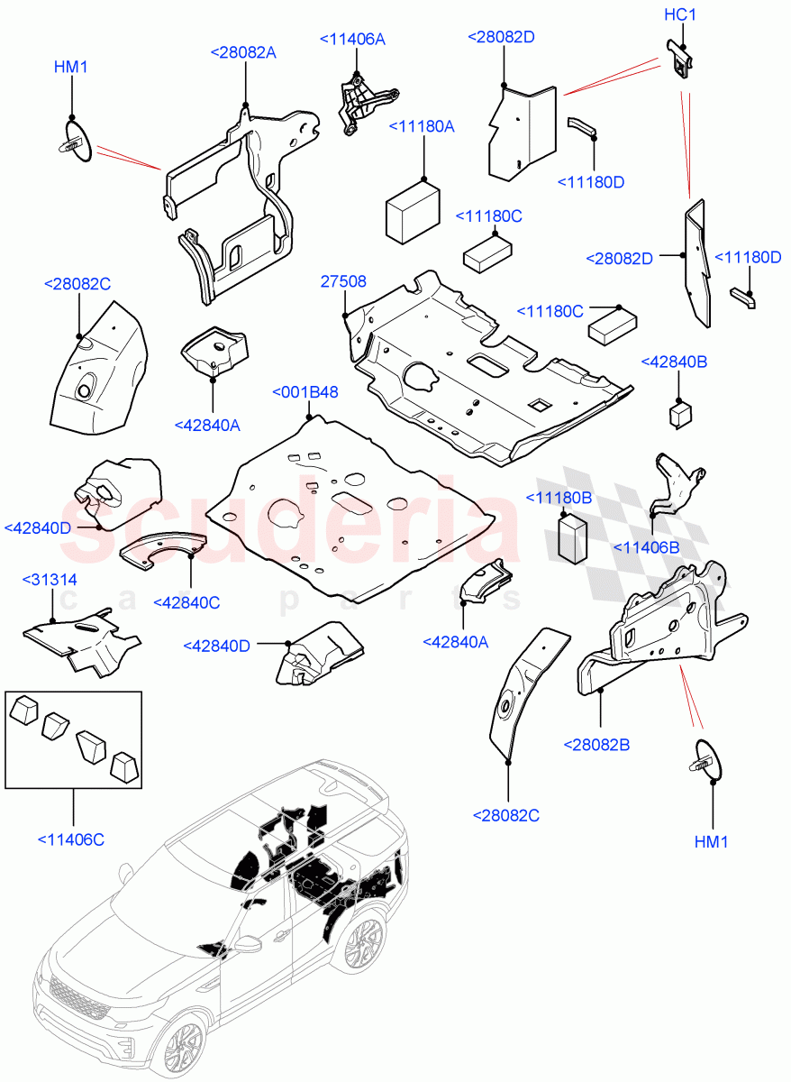 Insulators - Rear(Nitra Plant Build)((V)FROMK2000001) of Land Rover Land Rover Discovery 5 (2017+) [2.0 Turbo Petrol AJ200P]