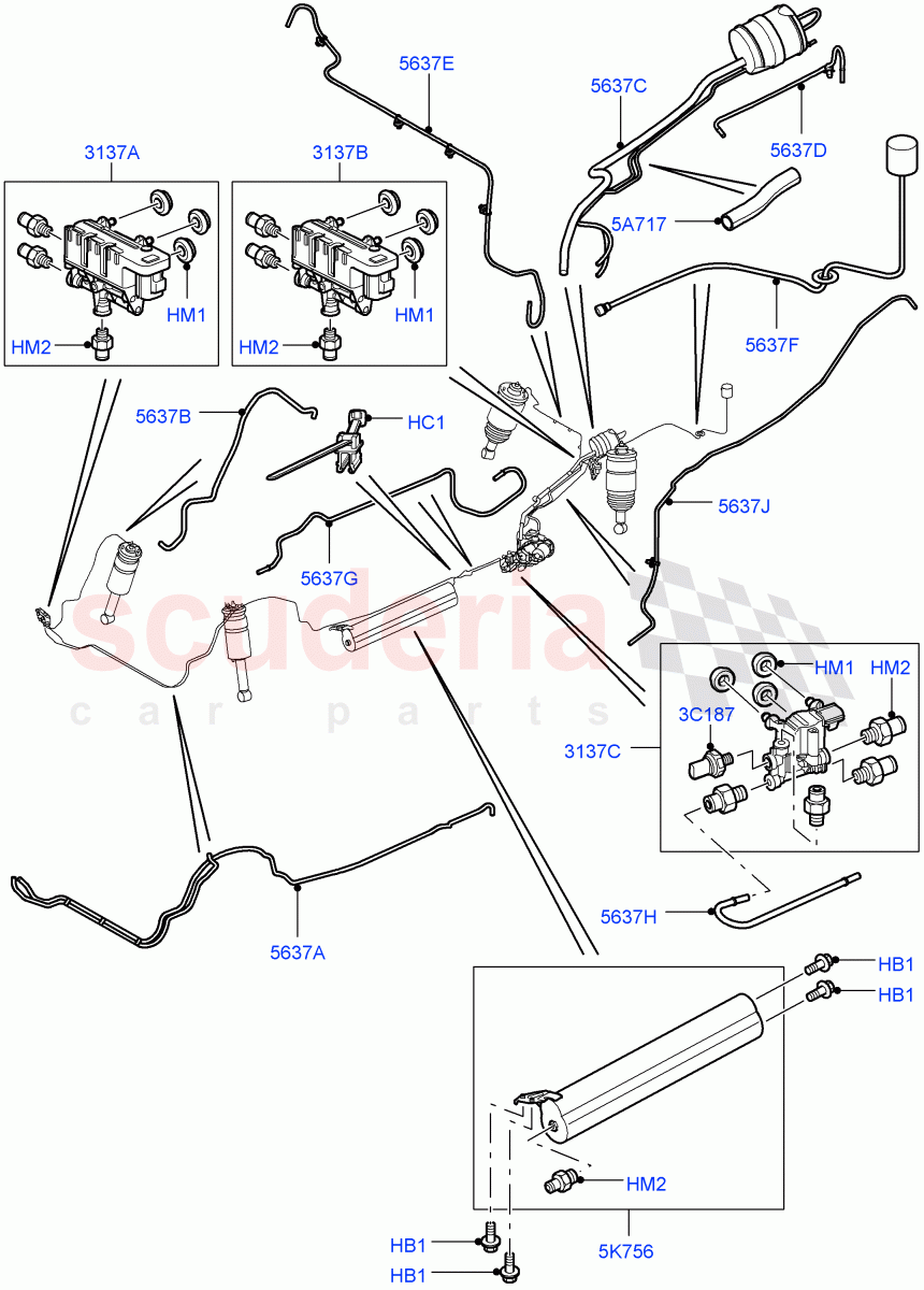 Air Suspension Compressor And Lines(Air Suspension Lines)((V)FROMAA000001) of Land Rover Land Rover Range Rover Sport (2010-2013) [3.6 V8 32V DOHC EFI Diesel]