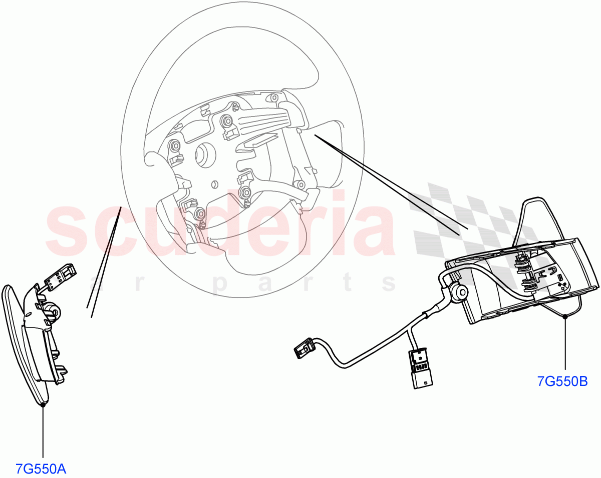 Gear Change-Automatic Transmission(Steering Wheel)(3.0 V6 D Gen2 Twin Turbo,8 Speed Auto Trans ZF 8HP70 4WD,4.4L DOHC DITC V8 Diesel)((V)FROMBA000001) of Land Rover Land Rover Range Rover (2010-2012) [3.6 V8 32V DOHC EFI Diesel]