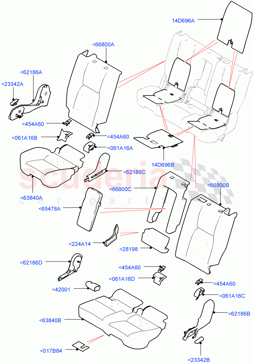 Rear Seat Pads/Valances & Heating(Changsu (China),60/40 Load Through With Slide,With 60/40 Manual Fold Thru Rr Seat)((V)FROMFG000001) of Land Rover Land Rover Discovery Sport (2015+) [2.2 Single Turbo Diesel]