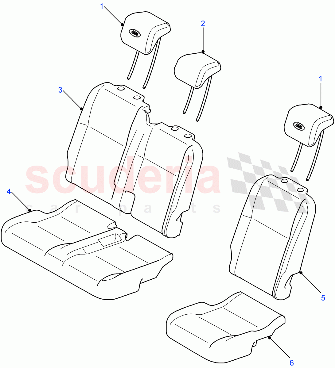 Middle Row Seats of Land Rover Land Rover Defender (2007-2016)