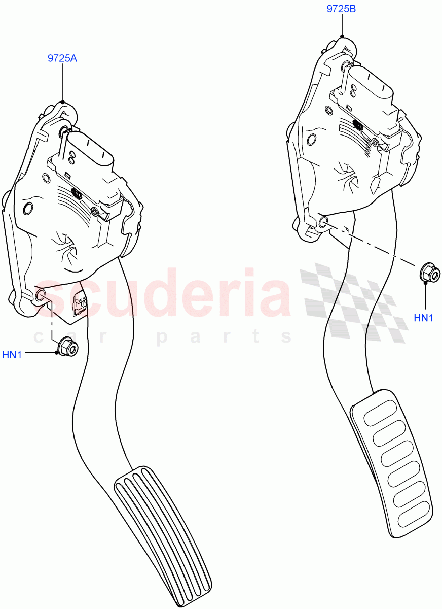 Accelerator/Injection Pump Controls(5.0L OHC SGDI NA V8 Petrol - AJ133) of Land Rover Land Rover Range Rover (2012-2021) [5.0 OHC SGDI NA V8 Petrol]