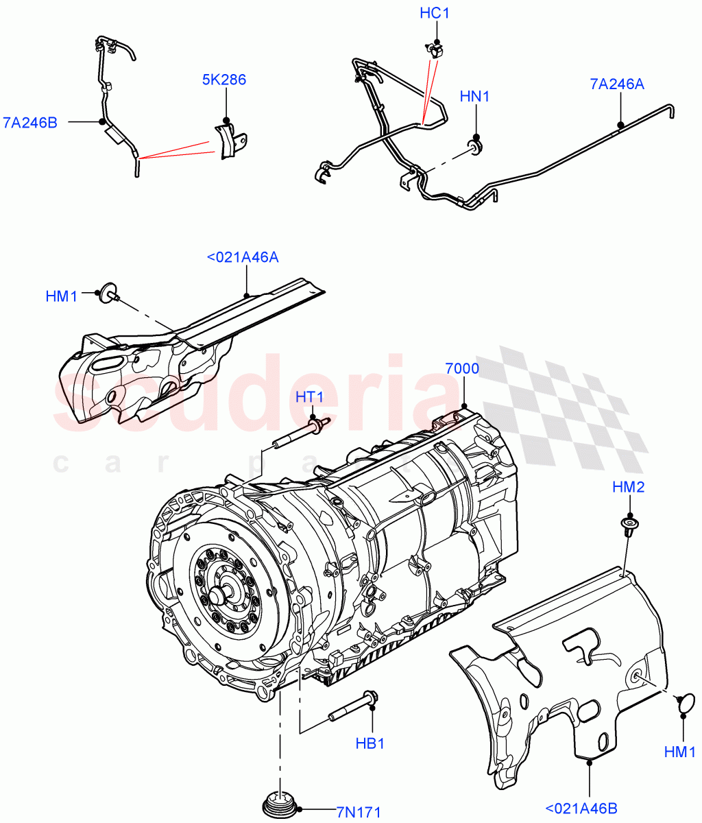 Auto Trans Assy & Speedometer Drive(3.0L AJ20D6 Diesel High,8 Speed Auto Trans ZF 8HP76)((V)FROMLA000001) of Land Rover Land Rover Range Rover Sport (2014+) [4.4 DOHC Diesel V8 DITC]