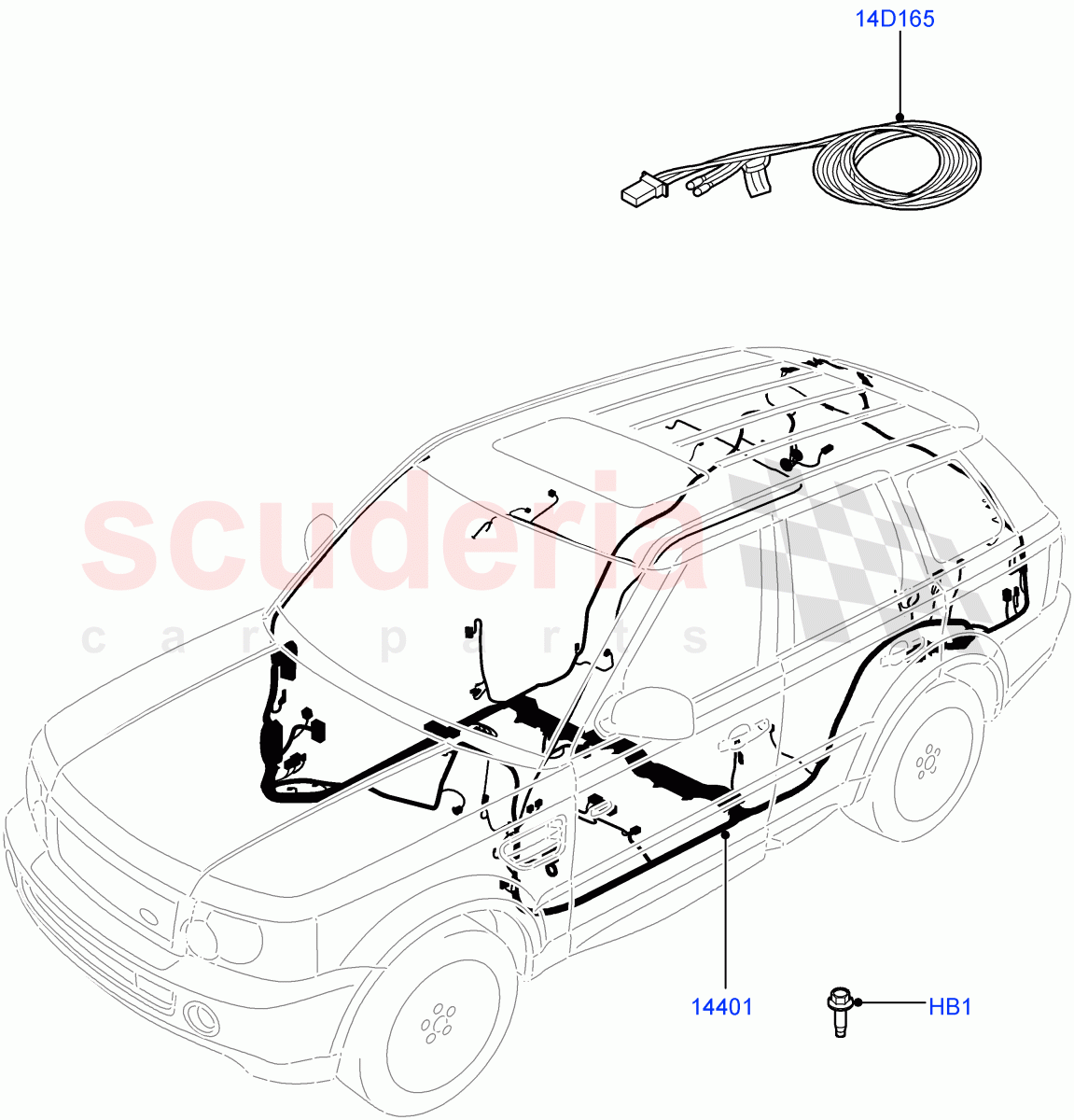 Electrical Wiring - Engine And Dash (Main Harness) ((V) FROMAA000001, (V) TOAA999999) of Land Rover Land Rover Range Rover Sport (2010-2013) [3.6 V8 32V DOHC EFI Diesel]