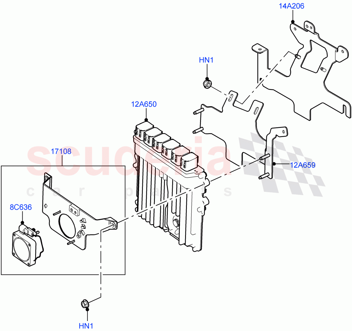 Engine Modules And Sensors(3.0L AJ20D6 Diesel High,LHD)((V)FROMMA000001) of Land Rover Land Rover Range Rover Velar (2017+) [3.0 I6 Turbo Diesel AJ20D6]