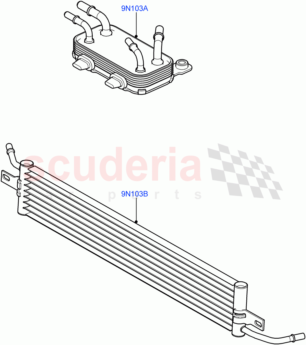 Fuel Cooler Assembly(3.6L V8 32V DOHC EFi Diesel Lion)((V)FROM7A000001,(V)TO9A999999) of Land Rover Land Rover Range Rover Sport (2005-2009) [3.6 V8 32V DOHC EFI Diesel]