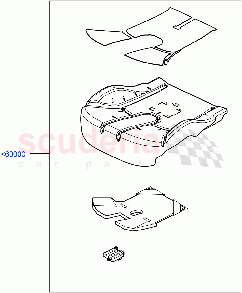 Front Seat Base(For North America Only, Sensors)((+)"CDN/MEX/USA") of Land Rover Land Rover Range Rover Velar (2017+) [2.0 Turbo Diesel]