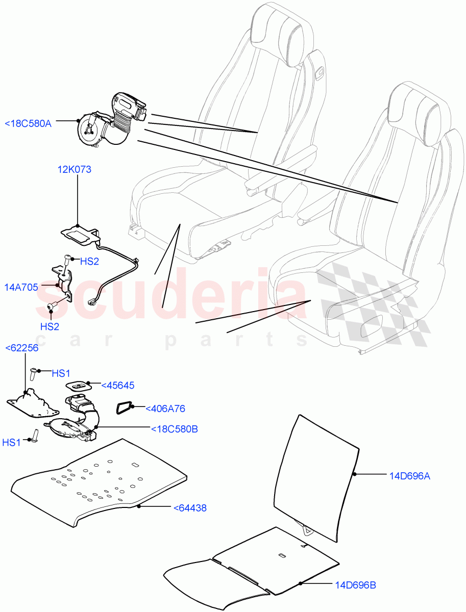 Front Seat Pads/Valances & Heating(Heating)((V)TOHA999999) of Land Rover Land Rover Range Rover (2012-2021) [2.0 Turbo Petrol GTDI]