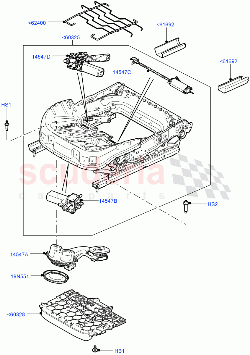 Front Seat Base((V)FROMAA000001) of Land Rover Land Rover Range Rover (2010-2012) [5.0 OHC SGDI SC V8 Petrol]