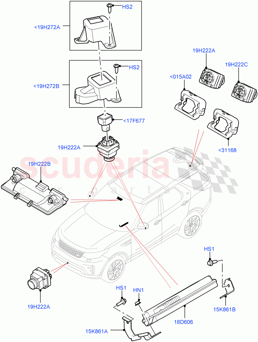 Camera Equipment(Solihull Plant Build)((V)FROMJA000001) of Land Rover Land Rover Discovery 5 (2017+) [3.0 Diesel 24V DOHC TC]