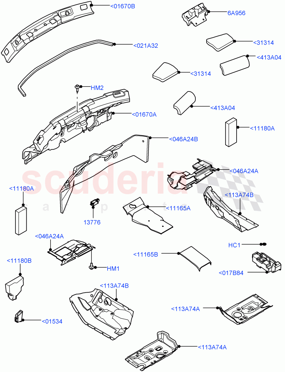 Insulators - Front(Passenger Compartment) of Land Rover Land Rover Range Rover Velar (2017+) [5.0 OHC SGDI SC V8 Petrol]