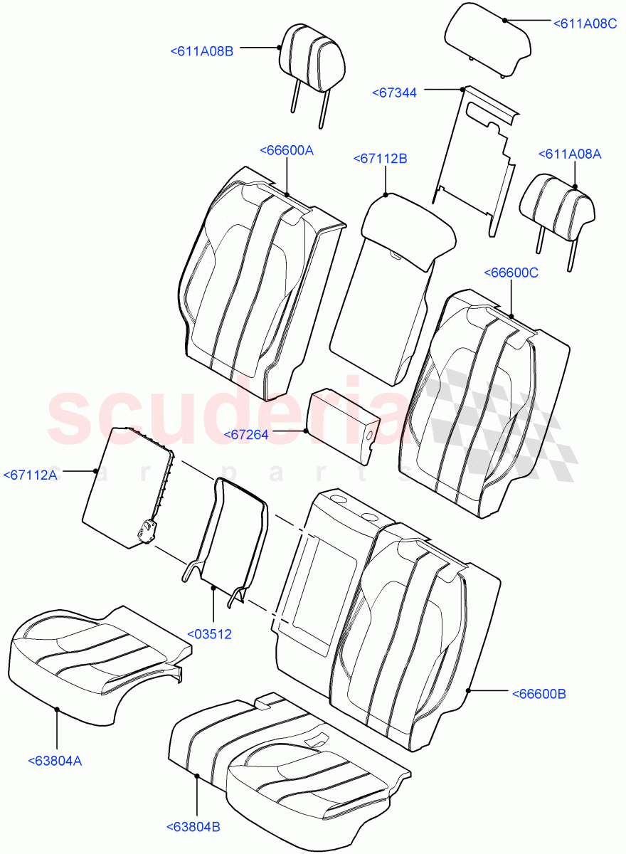 Rear Seat Covers(Windsor Leather Perforated)((V)TOEA396202) of Land Rover Land Rover Range Rover Sport (2014+) [2.0 Turbo Petrol GTDI]