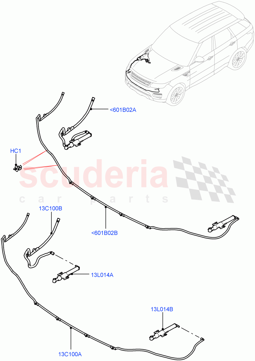 Headlamp Washer(With Headlamp Power Wash) of Land Rover Land Rover Range Rover Sport (2014+) [2.0 Turbo Diesel]