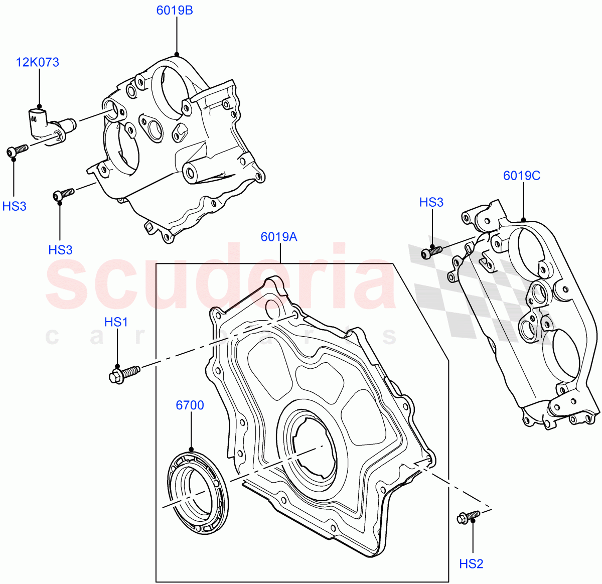 Timing Gear Covers(5.0 Petrol AJ133 DOHC CDA,5.0L P AJ133 DOHC CDA S/C Enhanced,5.0L OHC SGDI SC V8 Petrol - AJ133)((V)FROMAA000001) of Land Rover Land Rover Range Rover (2010-2012) [5.0 OHC SGDI SC V8 Petrol]