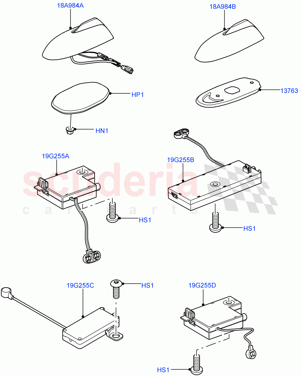 Aerial((V)TO9A999999) of Land Rover Land Rover Range Rover Sport (2005-2009) [2.7 Diesel V6]