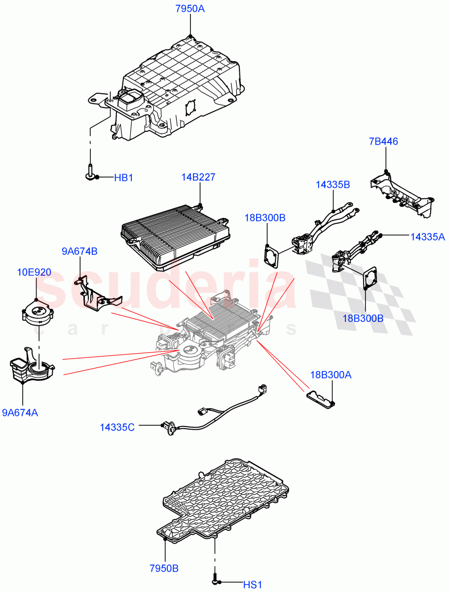 Hybrid Electrical Modules(MHEV Converter, Cooling Duct And Fans)(Electric Engine Battery-MHEV) of Land Rover Land Rover Range Rover (2012-2021) [2.0 Turbo Petrol GTDI]