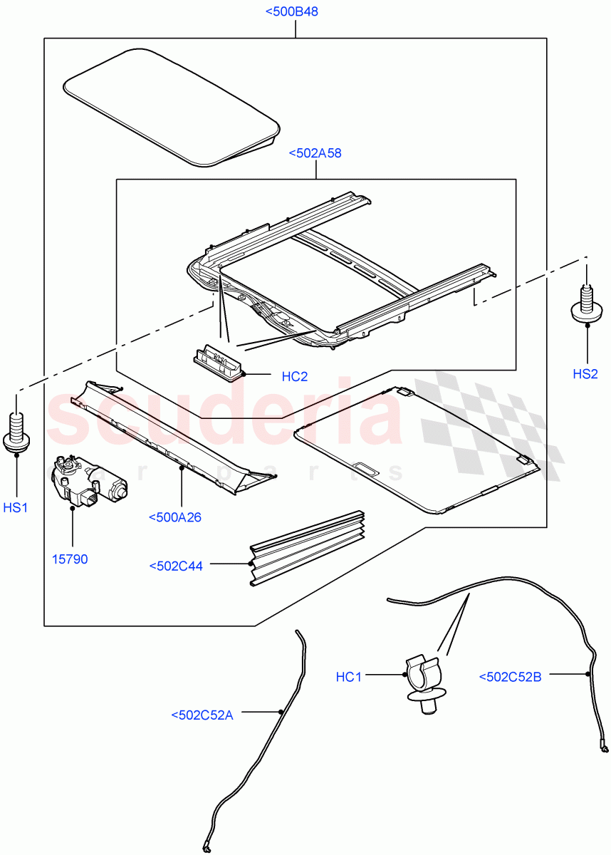 Sliding Roof Mechanism And Controls((V)FROMAA000001) of Land Rover Land Rover Range Rover Sport (2010-2013) [5.0 OHC SGDI SC V8 Petrol]