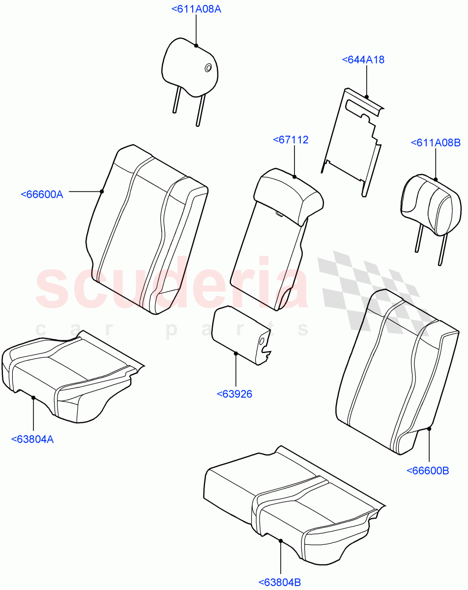 Rear Seat Covers(Windsor Leather Perforated)((V)TOHA999999) of Land Rover Land Rover Range Rover (2012-2021) [4.4 DOHC Diesel V8 DITC]