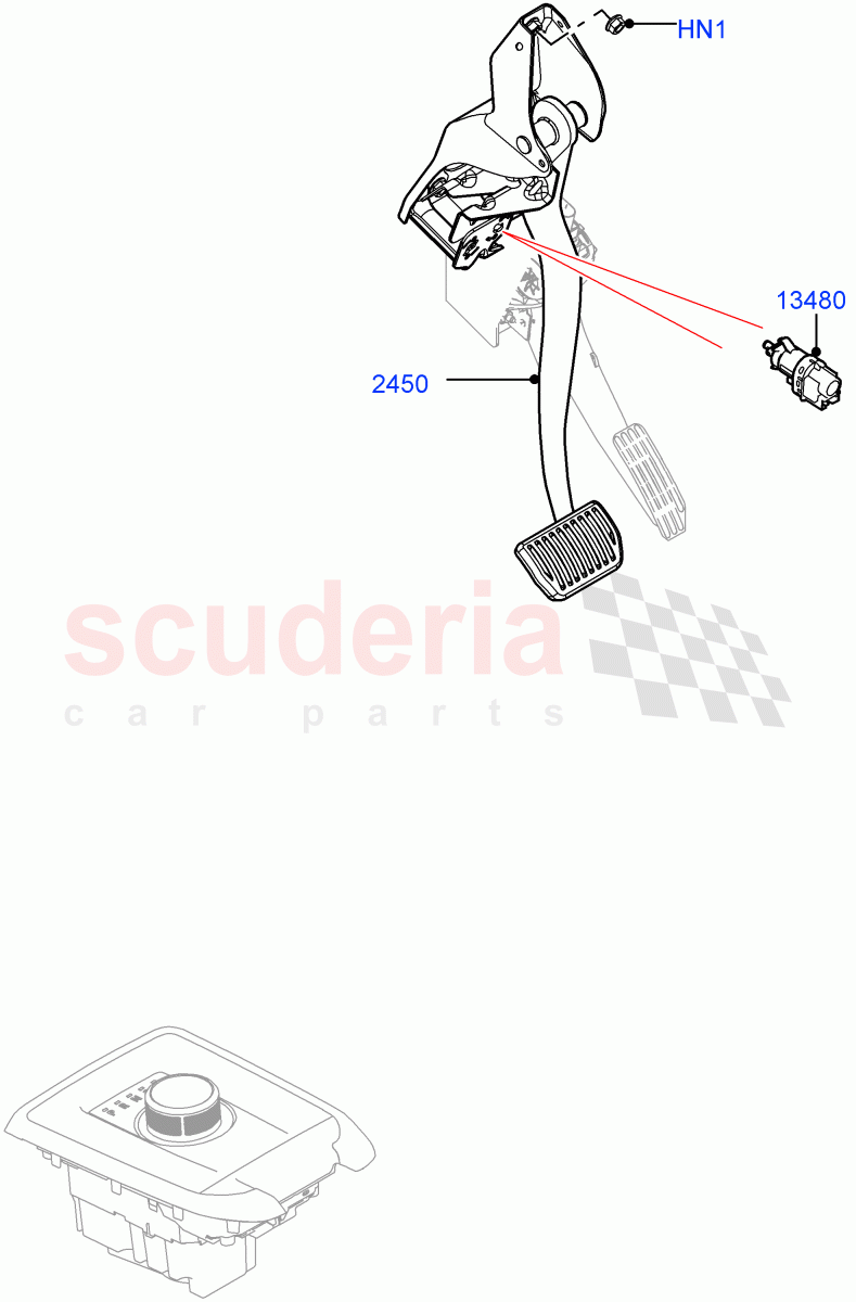 Brake And Clutch Controls(9 Speed Auto Trans 9HP50,Changsu (China))((V)TOMG575834) of Land Rover Land Rover Range Rover Evoque (2019+) [2.0 Turbo Diesel]