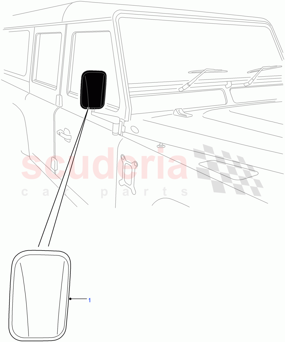 Exterior Rear View Mirror of Land Rover Land Rover Defender (2007-2016)