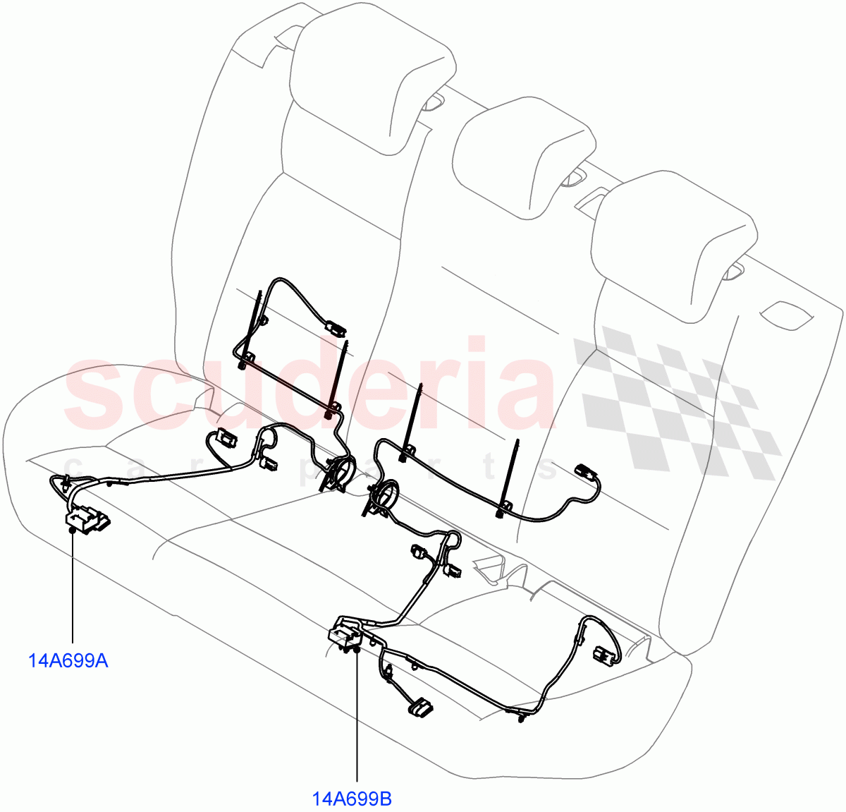 Wiring - Seats(Rear Seats)(Changsu (China))((V)FROMFG000001) of Land Rover Land Rover Discovery Sport (2015+) [2.0 Turbo Diesel]