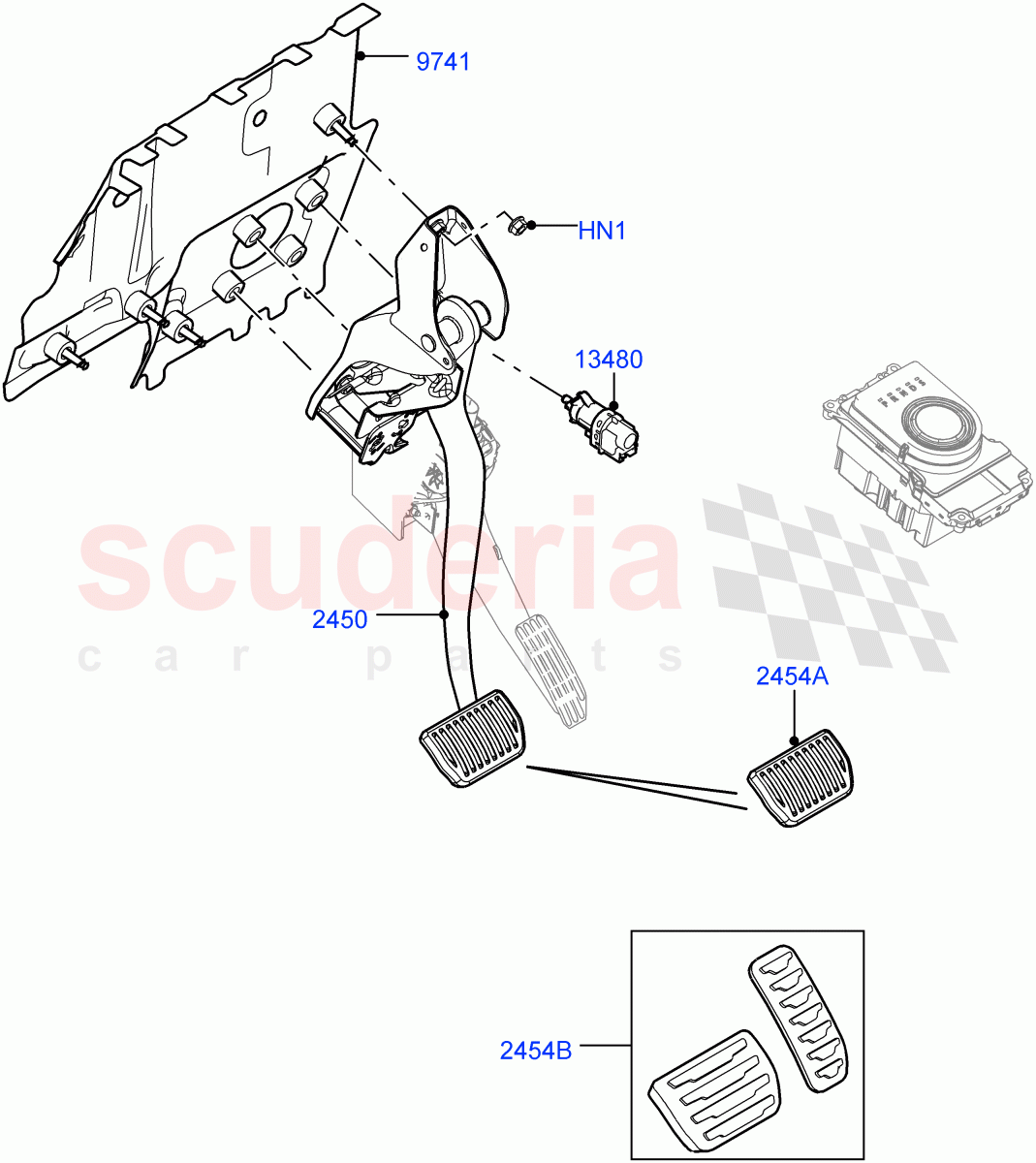 Brake And Clutch Controls(Changsu (China))((V)FROMEG000001) of Land Rover Land Rover Range Rover Evoque (2012-2018) [2.0 Turbo Diesel]