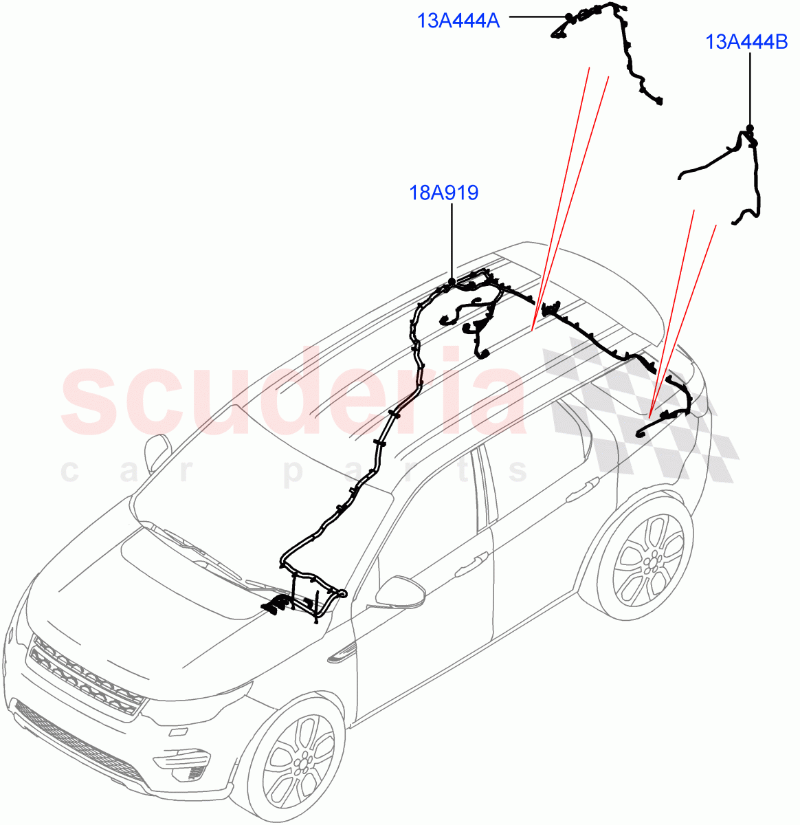 Electrical Wiring - Body And Rear(Audio/Navigation/Entertainment)(Halewood (UK))((V)TOKH999999) of Land Rover Land Rover Discovery Sport (2015+) [2.0 Turbo Petrol GTDI]