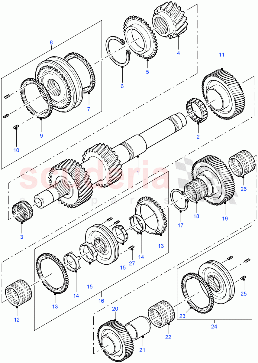 Output Shaft 1((V)FROM7A000001) of Land Rover Land Rover Defender (2007-2016)