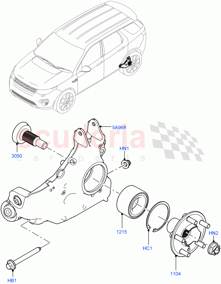 Rear Knuckle And Hub(Halewood (UK))((V)TOKH999999) of Land Rover Land Rover Discovery Sport (2015+) [2.0 Turbo Petrol GTDI]