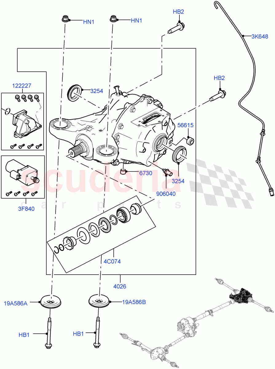 Rear Axle(Nitra Plant Build)(Electronic Locking Differential)((V)FROMM2000001) of Land Rover Land Rover Discovery 5 (2017+) [2.0 Turbo Petrol AJ200P]