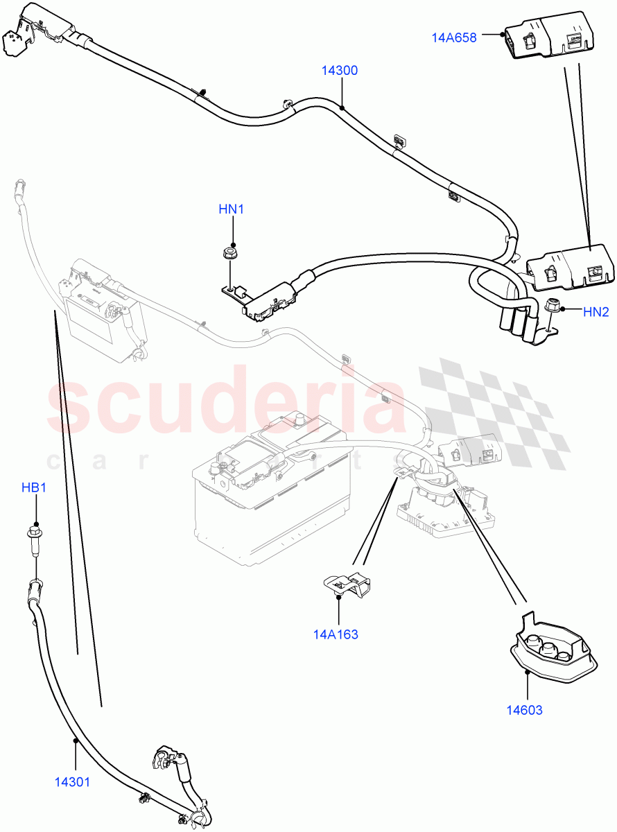 Battery Cables And Horn (Changsu (China), Starter - Stop/Start System) ((V) FROMEG000001) of Land Rover Land Rover Range Rover Evoque (2012-2018) [2.2 Single Turbo Diesel]