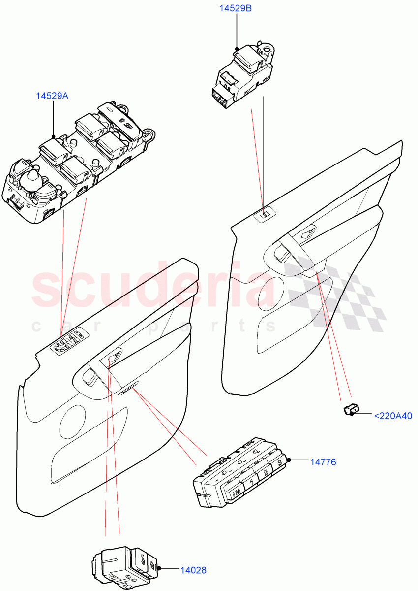 Switches(Door)(Changsu (China))((V)FROMKG446857) of Land Rover Land Rover Discovery Sport (2015+) [2.0 Turbo Diesel AJ21D4]