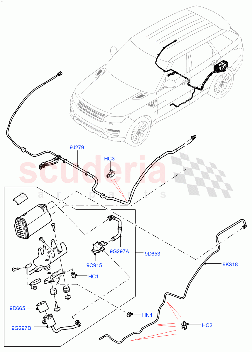 Carbon Canister(3.0L AJ20P6 Petrol High,Pet Tank With Leak Det - Lrg Filter)((V)FROMKA000001) of Land Rover Land Rover Range Rover (2012-2021) [3.0 I6 Turbo Petrol AJ20P6]