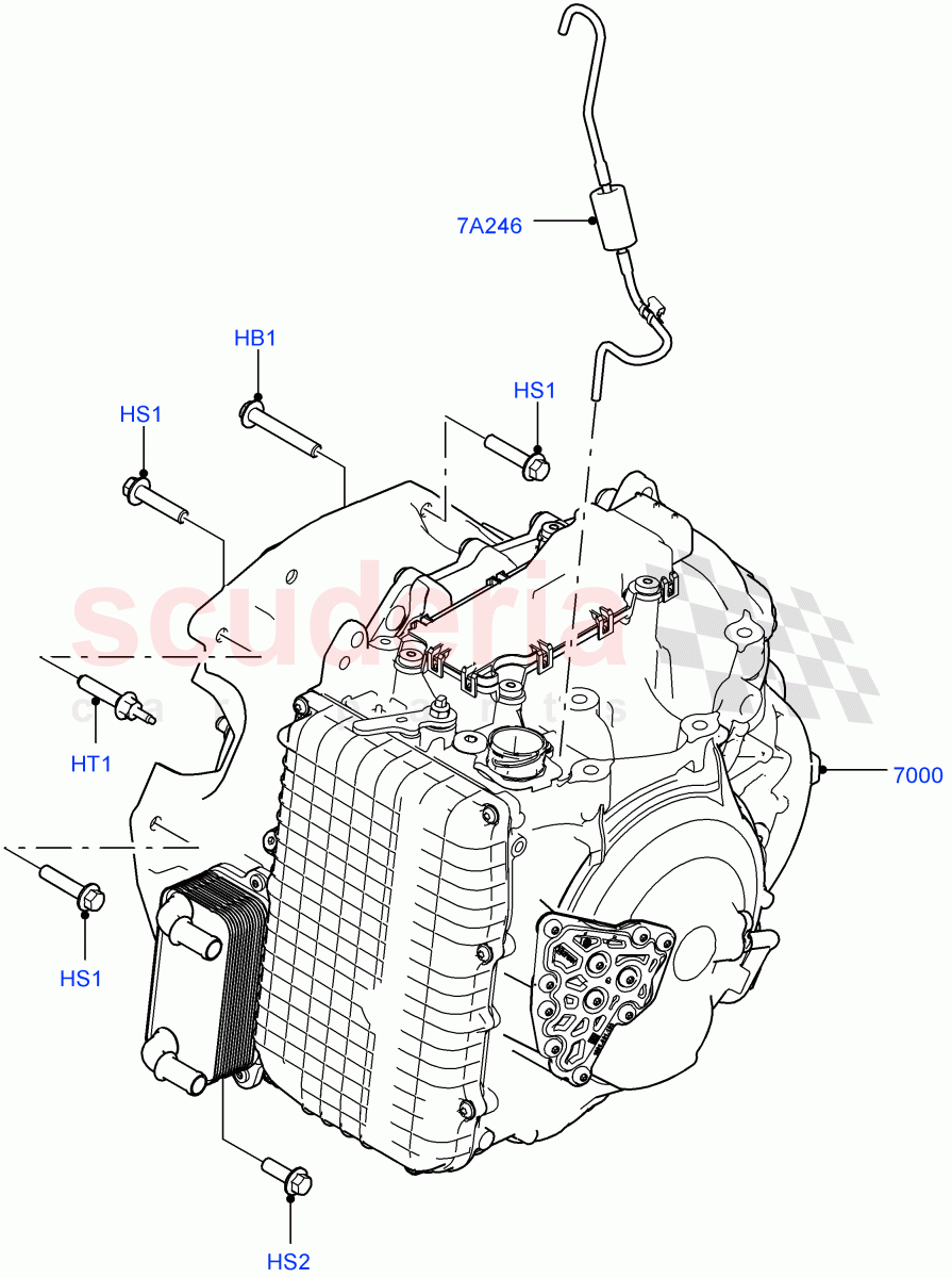 Auto Trans Assy & Speedometer Drive(2.0L 16V TIVCT T/C 240PS Petrol,9 Speed Auto AWD,Halewood (UK),2.0L 16V TIVCT T/C Gen2 Petrol)((V)FROMEH000001) of Land Rover Land Rover Discovery Sport (2015+) [1.5 I3 Turbo Petrol AJ20P3]