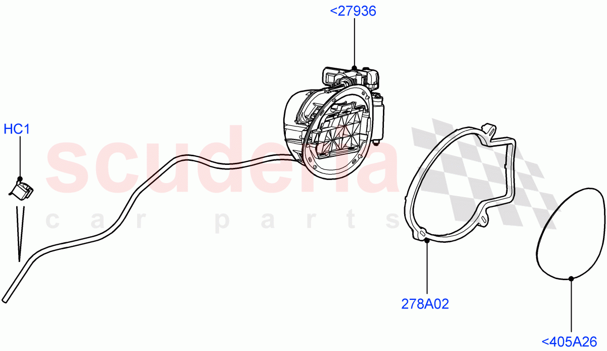 Fuel Tank Filler Door And Controls(Itatiaia (Brazil))((V)FROMGT000001) of Land Rover Land Rover Range Rover Evoque (2012-2018) [2.0 Turbo Diesel]