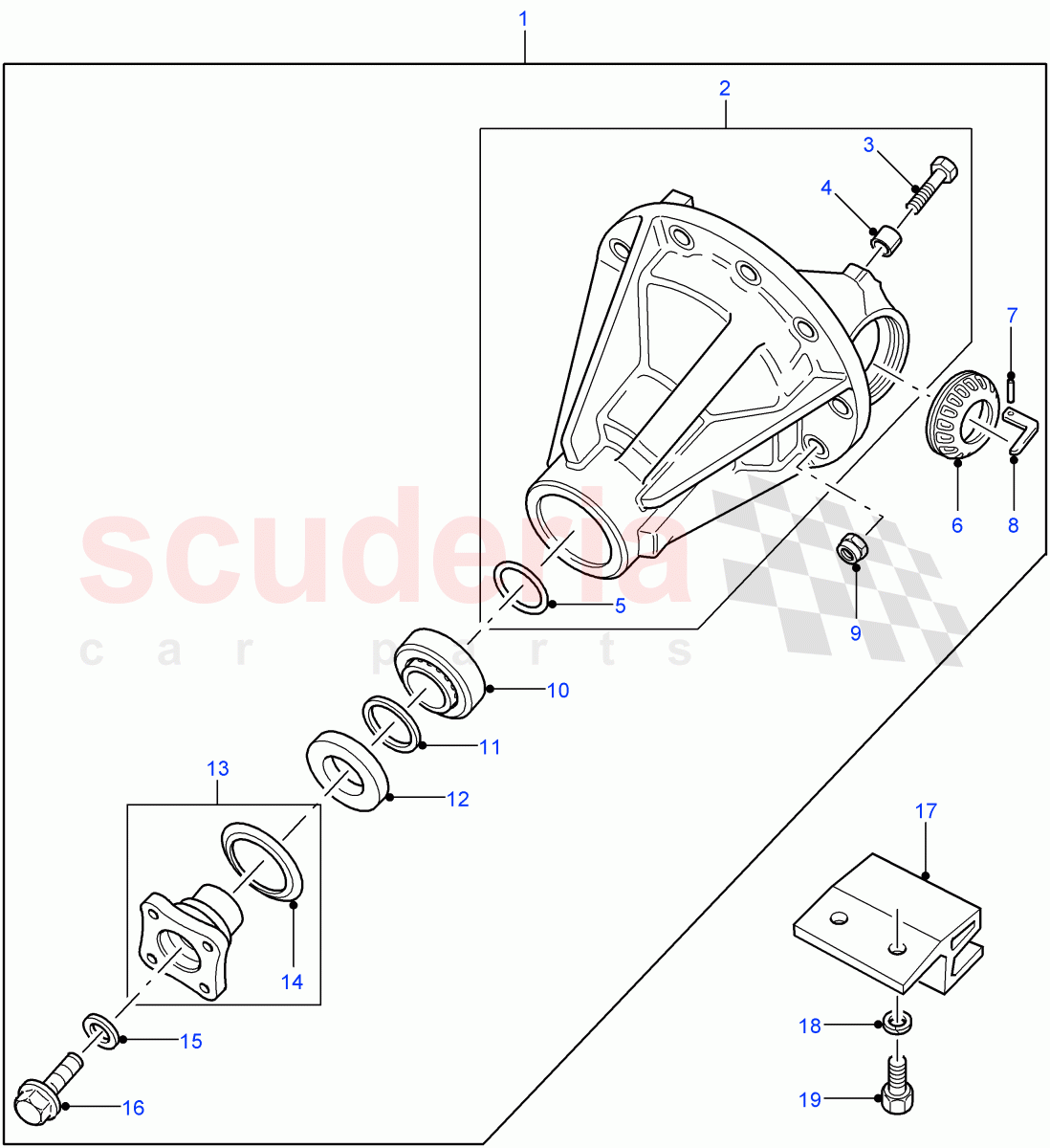 Differential Assembly ((V) FROM7A000001) of Land Rover Land Rover Defender (2007-2016)