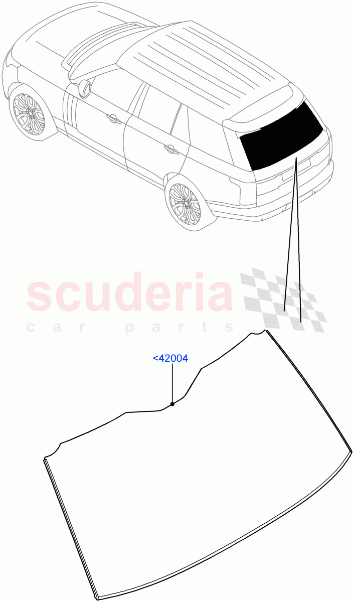 Back Window Glass of Land Rover Land Rover Range Rover (2012-2021) [3.0 Diesel 24V DOHC TC]