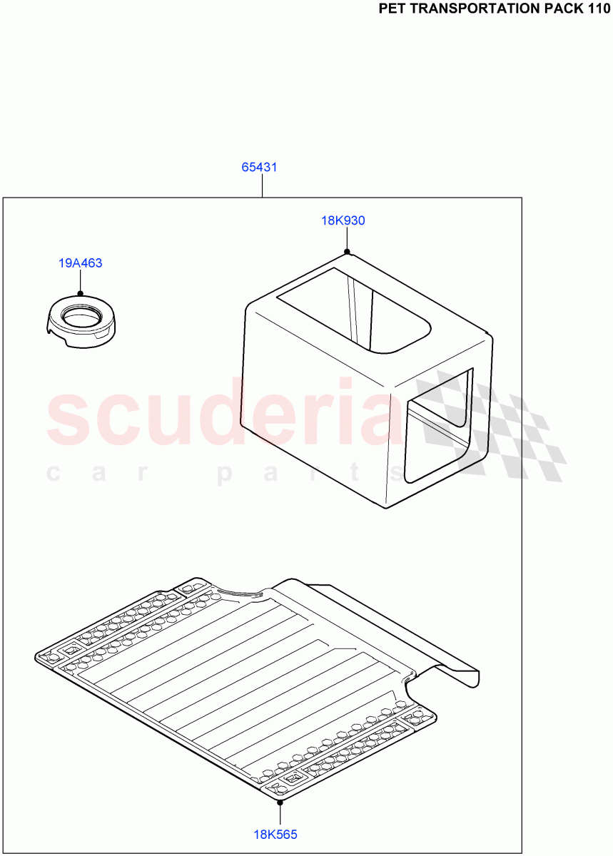 Accessory Pack(Pet Transportation Pack 110: Virtual Part Order Number VPLEPET000)(Standard Wheelbase) of Land Rover Land Rover Defender (2020+) [2.0 Turbo Diesel]