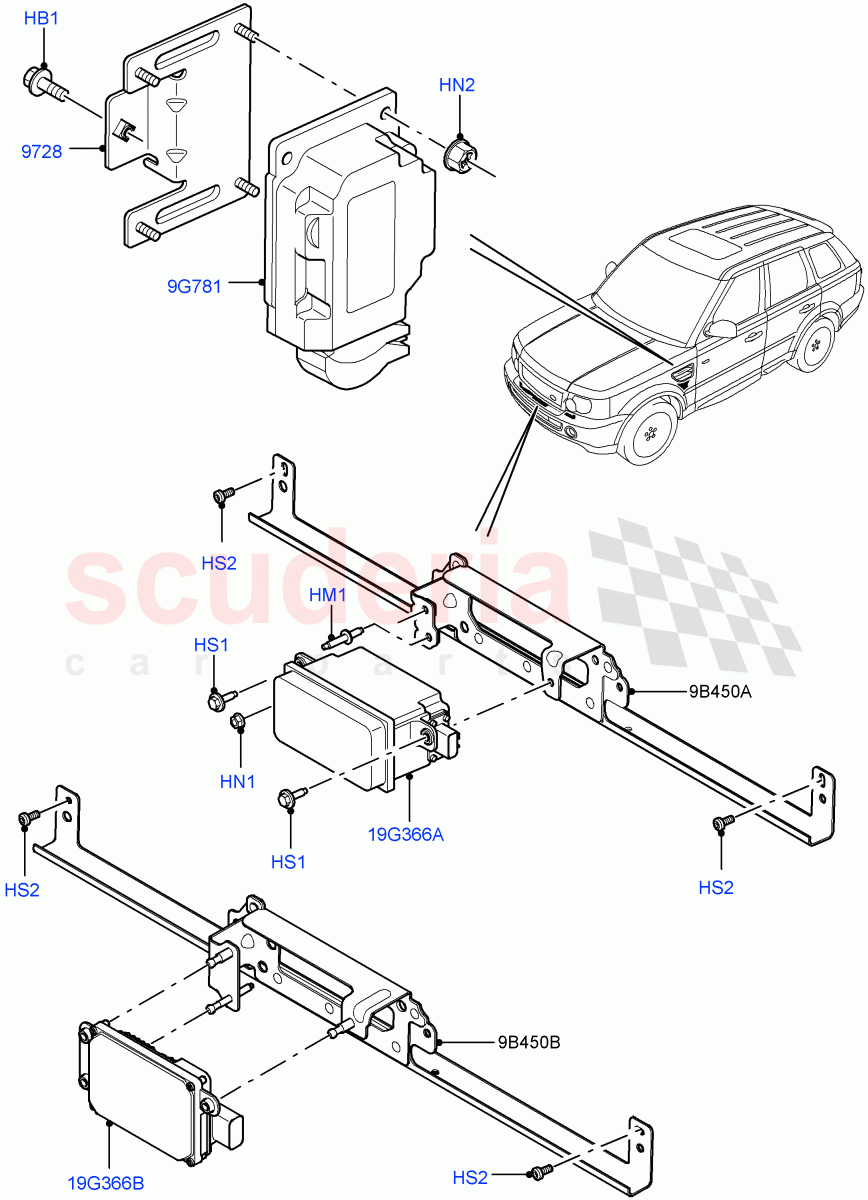 Speed Control(5.0L OHC SGDI NA V8 Petrol - AJ133,With Adaptive Speed Control)((V)FROMAA000001) of Land Rover Land Rover Range Rover Sport (2010-2013) [5.0 OHC SGDI NA V8 Petrol]